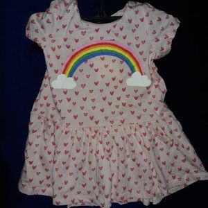 Baby Girl's Dress Hearts/Pink H&M Size 2-6M
